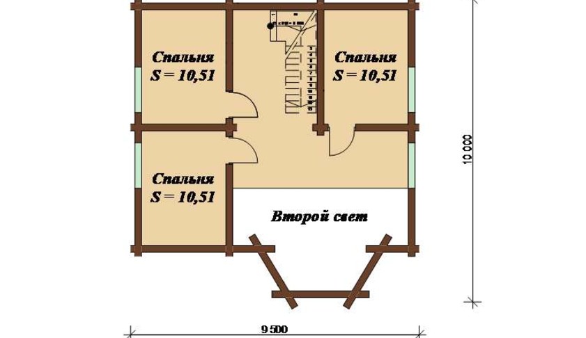 Проект дома из бревна «БР-631»